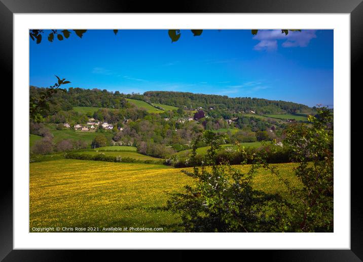 The Slad Valley Framed Mounted Print by Chris Rose