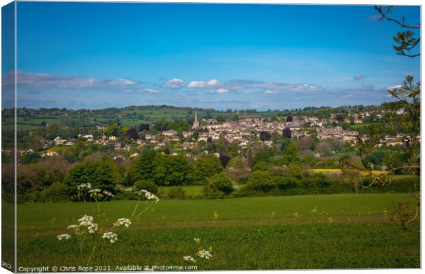 Painswick in The Cotswolds Canvas Print by Chris Rose