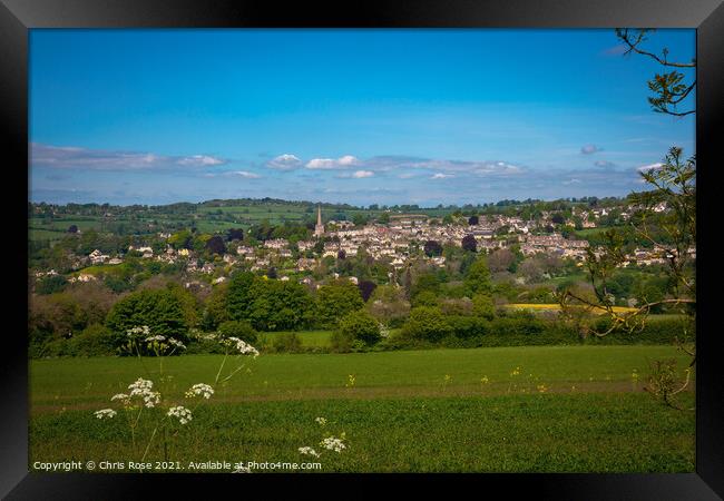 Painswick in The Cotswolds Framed Print by Chris Rose