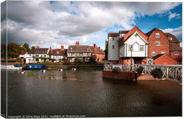 Picturesque Gloucestershire - Tewkesbury Canvas Print by Chris Rose