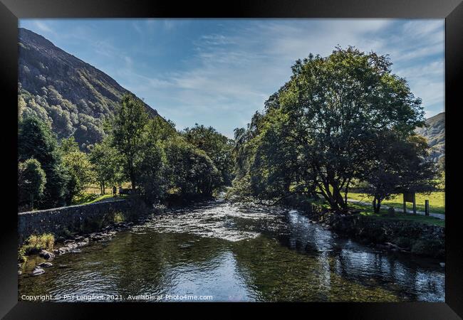 Glaslyn River Beddgelert  Framed Print by Phil Longfoot