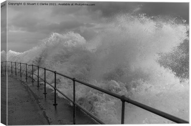 Stormy seas  Canvas Print by Stuart C Clarke