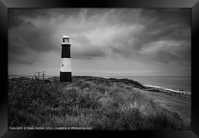 Spurn Point Lighthouse Framed Print by Dave Harbon