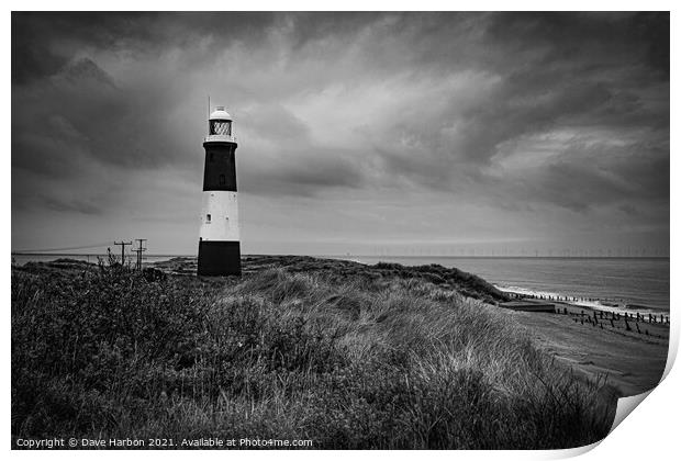 Spurn Point Lighthouse Print by Dave Harbon