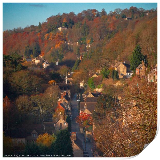Chalford valley, autumn Print by Chris Rose