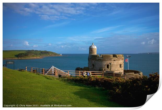 St Mawes Castle Print by Chris Rose