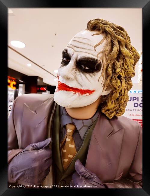 A person wearing a joker costume Framed Print by M. J. Photography