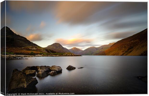 Wastwater Sunrise Canvas Print by Mark McDonald