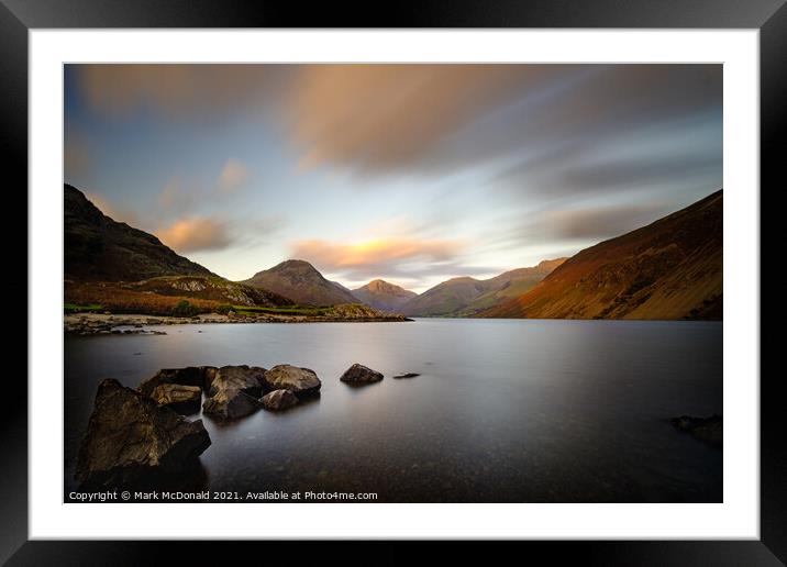 Wastwater Sunrise Framed Mounted Print by Mark McDonald