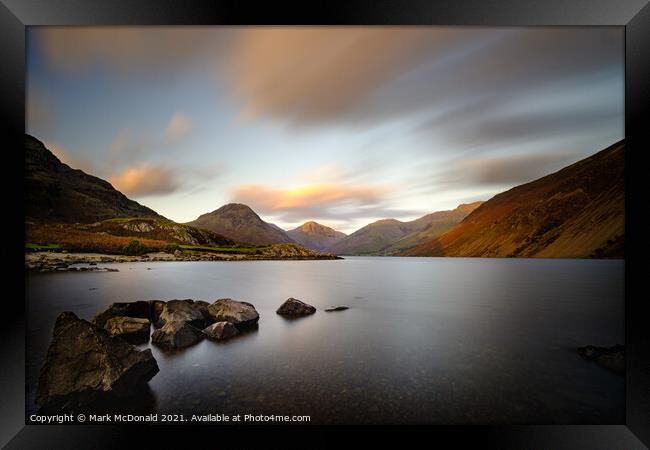 Wastwater Sunrise Framed Print by Mark McDonald