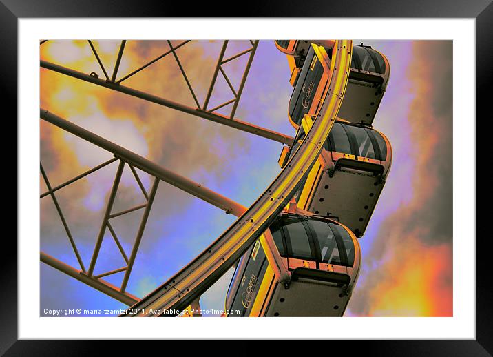 Wheel of Manchester IV Framed Mounted Print by Maria Tzamtzi Photography