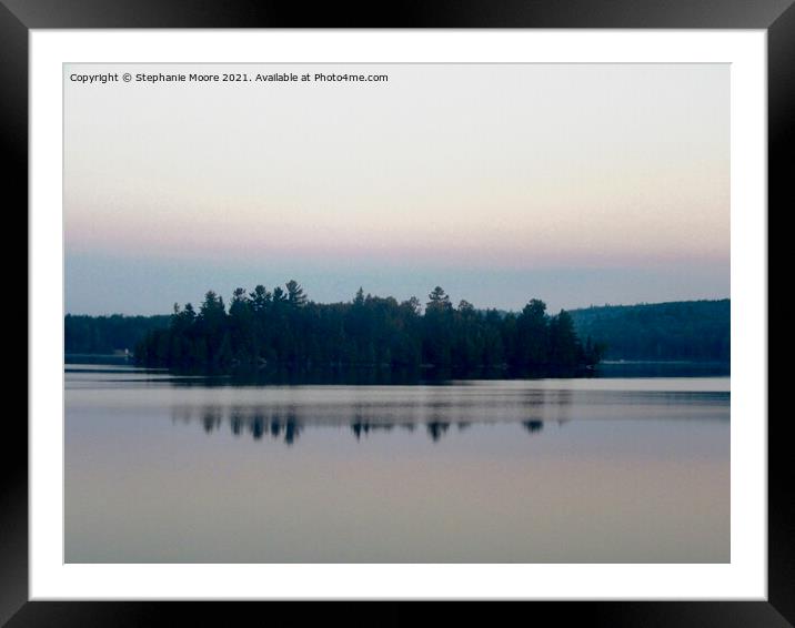 Early morning at Lac Isabel, Gatineau, Quebec Framed Mounted Print by Stephanie Moore