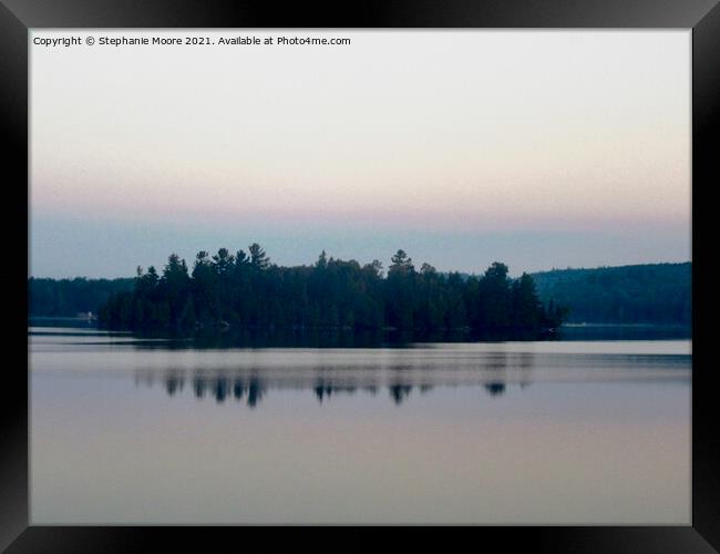 Early morning at Lac Isabel, Gatineau, Quebec Framed Print by Stephanie Moore