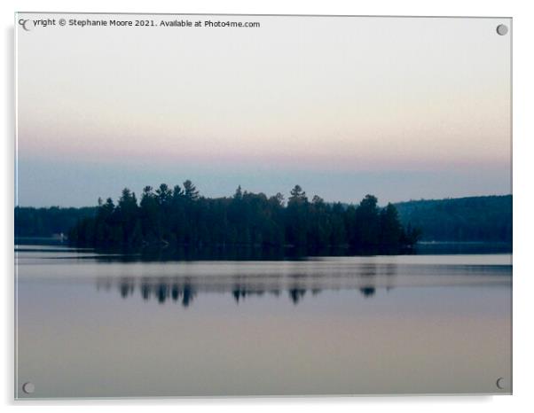 Early morning at Lac Isabel, Gatineau, Quebec Acrylic by Stephanie Moore