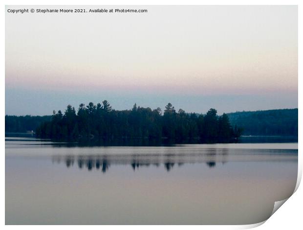 Early morning at Lac Isabel, Gatineau, Quebec Print by Stephanie Moore
