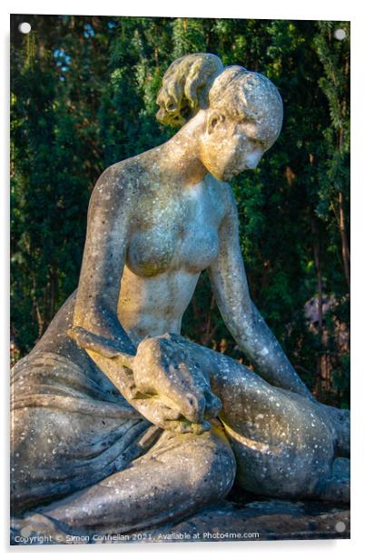 Diana Statue, Wimbledon Common Acrylic by Simon Connellan