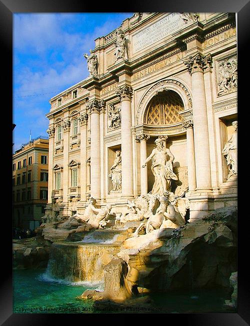 Trevi Fountain Framed Print by Henry Anderson