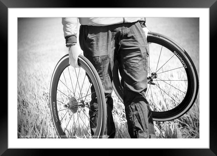 Spare Wheels Framed Mounted Print by Simon Connellan