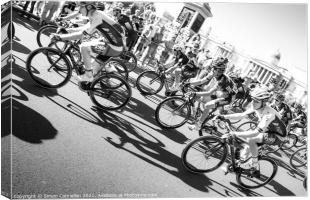 Trafalgar Square racing Canvas Print by Simon Connellan