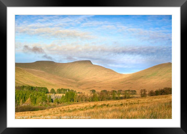 Brecon Beacons Framed Mounted Print by Simon Connellan