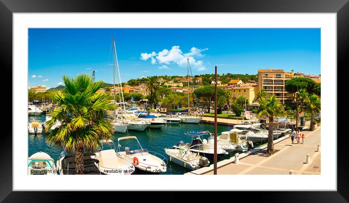 The marina of Saint Maxime in the Provence-Alpes-Cote d'Azur  Framed Mounted Print by Thomas Klee