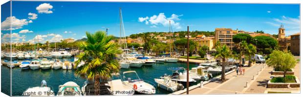 The marina of Saint Maxime in the Provence-Alpes-Cote d'Azur  Canvas Print by Thomas Klee