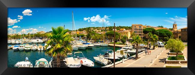 The marina of Saint Maxime in the Provence-Alpes-Cote d'Azur  Framed Print by Thomas Klee