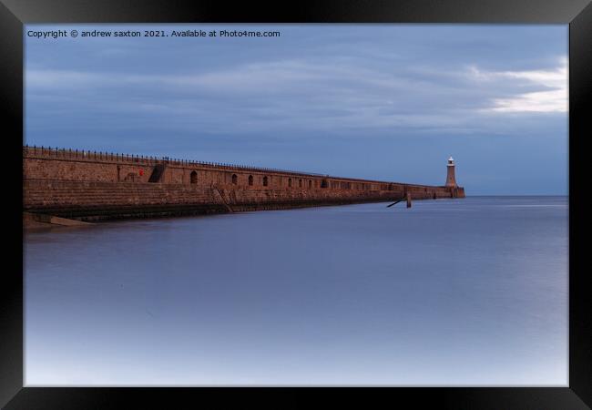 OUT TO SEA Framed Print by andrew saxton