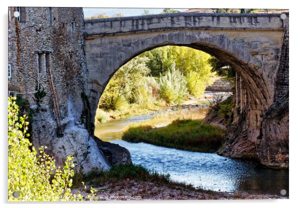 The Lasting Legacy of a Roman Bridge Acrylic by Roger Mechan