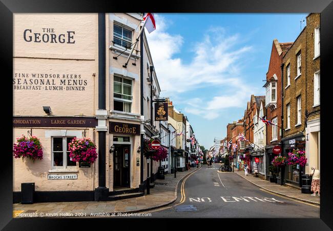 Eton High Street, Framed Print by Kevin Hellon