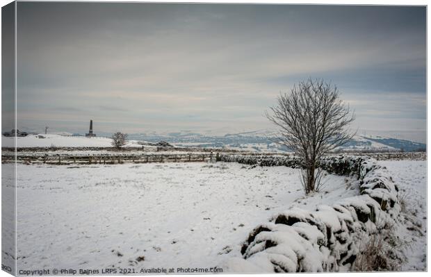 Winter on Werneth Low Canvas Print by Philip Baines