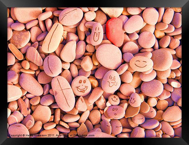 Pebbles #1 Framed Print by Henry Anderson