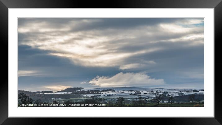 Winter Sky over Newsham Moor (1) Framed Mounted Print by Richard Laidler