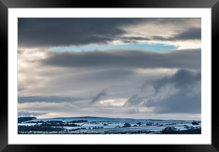 Winter Sky over Newsham Moor (2) Framed Mounted Print by Richard Laidler