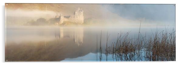 Kilchurn Castle Panorama  Acrylic by Anthony McGeever