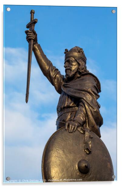 Statue of King Alfred the Great in Winchester, UK Acrylic by Chris Dorney