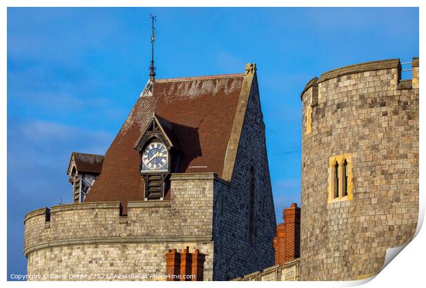 The Curfew Tower of Windsor Castle in Berkshire, UK Print by Chris Dorney