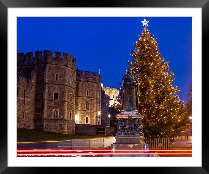 Christmas at Windsor Castle in Berkshire, UK Framed Mounted Print by Chris Dorney