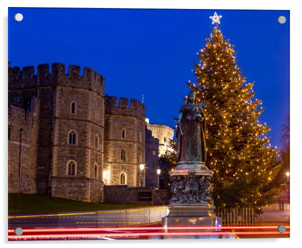 Christmas at Windsor Castle in Berkshire, UK Acrylic by Chris Dorney