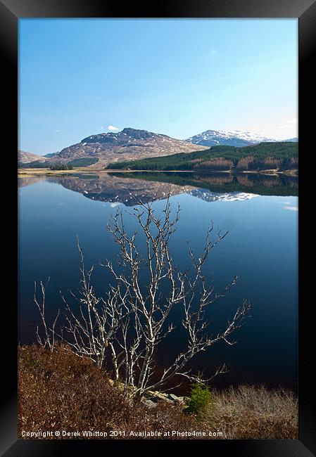 Loch Laggan Reflections Framed Print by Derek Whitton