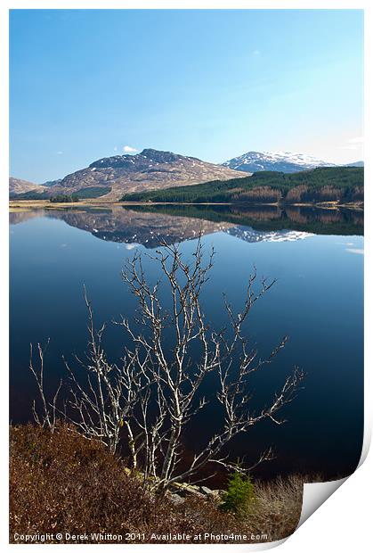 Loch Laggan Reflections Print by Derek Whitton