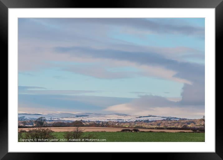 Towards a wintry Teesdale Framed Mounted Print by Richard Laidler