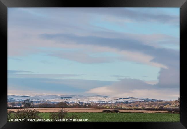Towards a wintry Teesdale Framed Print by Richard Laidler