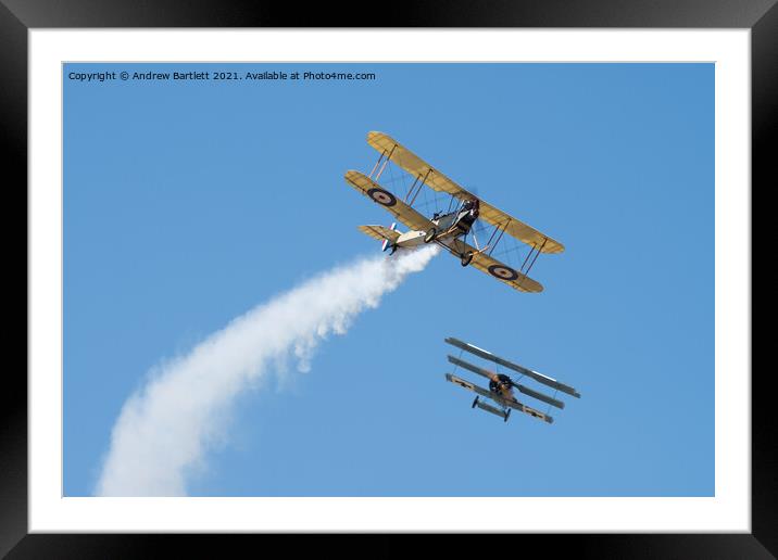 The Bremont Great War Display Team at The Royal International Air Tattoo, UK Framed Mounted Print by Andrew Bartlett