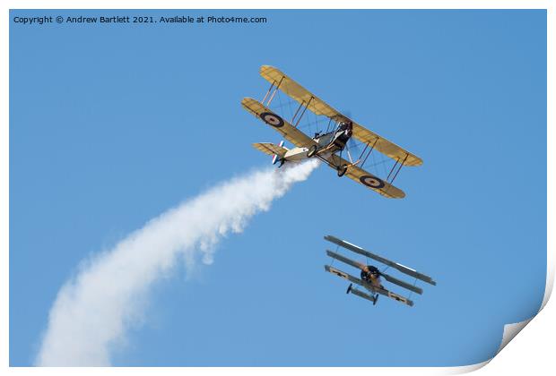 The Bremont Great War Display Team at The Royal International Air Tattoo, UK Print by Andrew Bartlett