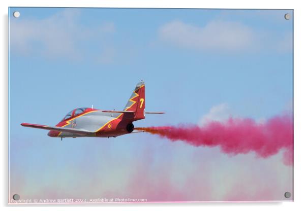 Patrulla Aguila at RIAT 2018 Acrylic by Andrew Bartlett