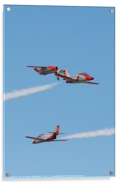 Patrulla Aguila at RIAT 2018 Acrylic by Andrew Bartlett