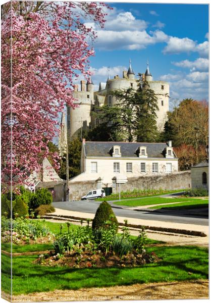 Blossoming Beauty of Montreuil-Bellay Castle Canvas Print by Roger Mechan