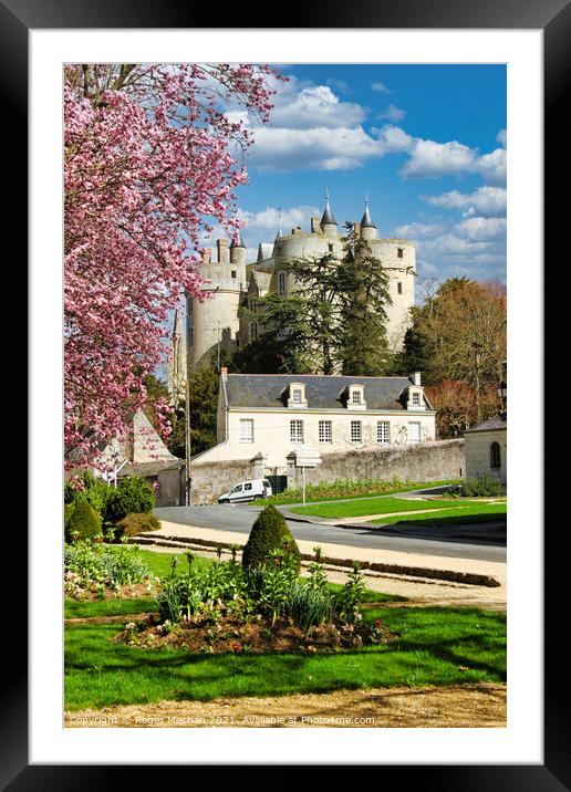 Blossoming Beauty of Montreuil-Bellay Castle Framed Mounted Print by Roger Mechan