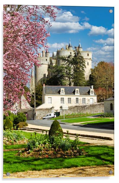 Blossoming Beauty of Montreuil-Bellay Castle Acrylic by Roger Mechan